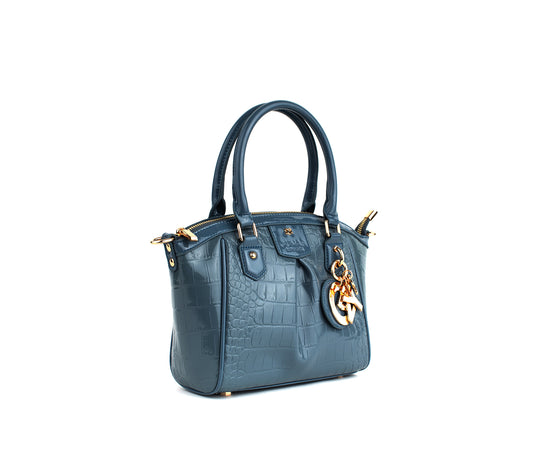 Madison Mini - Blue Croc Vegan Bag