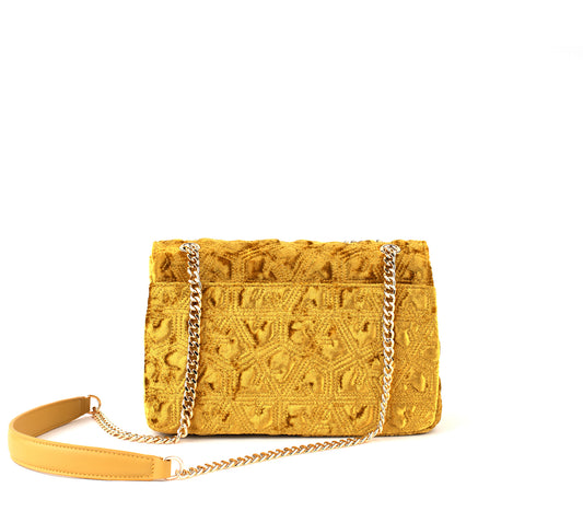 Broadway - Yellow Vegan Shoulder Bag