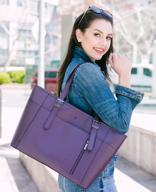 Miley Cyrus Handbags in Purple Vegan Leather: Gunas New York Model 1