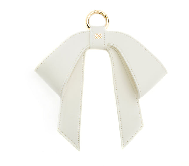 Vegan Leather Blue COTTONTAIL White Purse Bow - Gunas New York